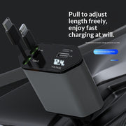 4-in-1 Retractable Car Charger