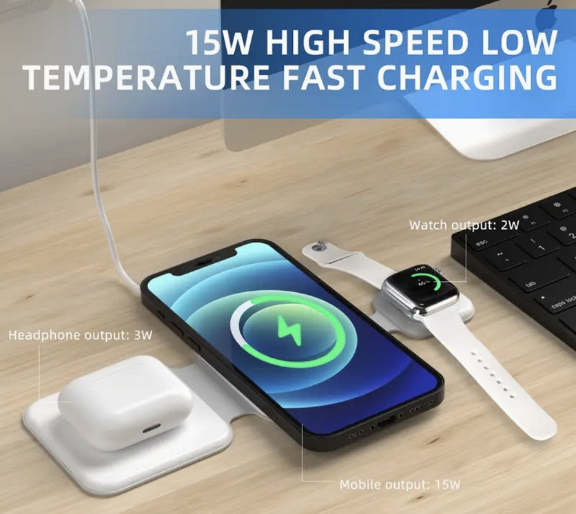 3-in-1 Foldable Magnetic Charger
