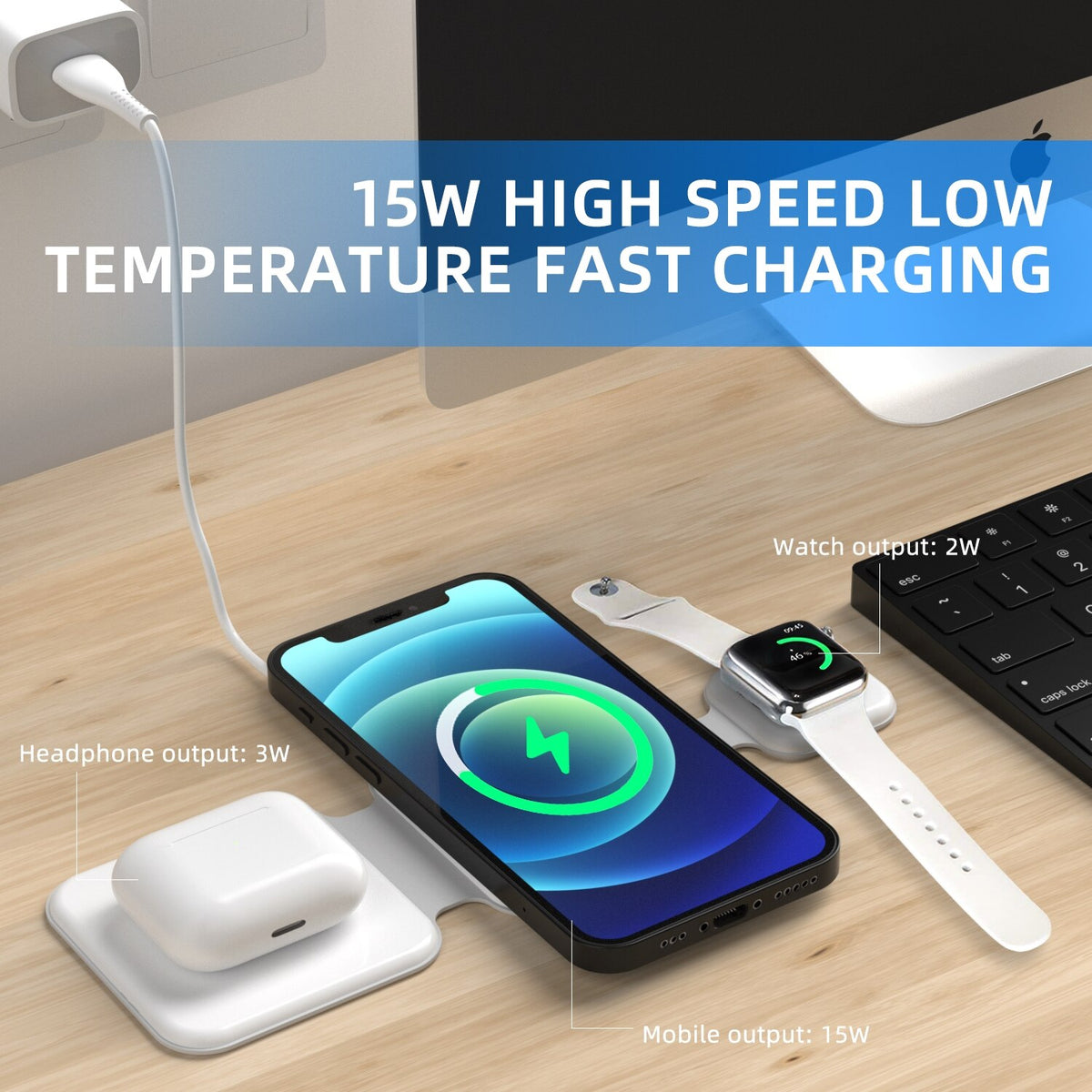 3-in-1 Foldable Magnetic Charger